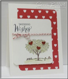 Happy Home for the CCMC Saturday Blog Hop of wedding and anniversary cards. Created by Connie Ba ...