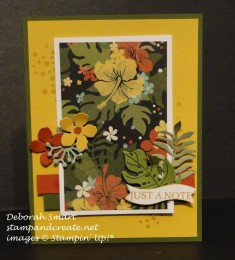 Botanical Blossoms stamp set, Framelits & DSP . This was a challenge card for the Paper Cra ...