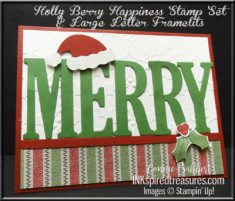 Holly Berry Happiness with Large Letter Framelits by Connie Babbert, www.inkspiredtreasures.com