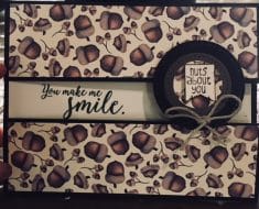 Peek-a-Boo fold. Nuts About You and Painted Autumn DSP