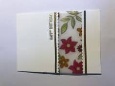 Falling flowers vellum card