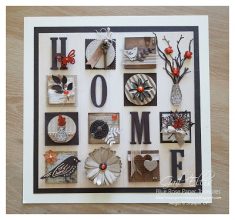 Blue Rose Paper Treasures: Autumn “HOME” Frame