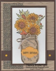Imastamping in Indiana: Jar of Flowers – Sunflower Birthday
