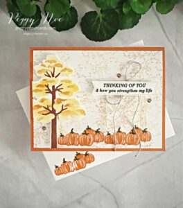 Handmade fall card made with the Frosted Forest Bundle by Stampin’ Up! created by Peggy No ...